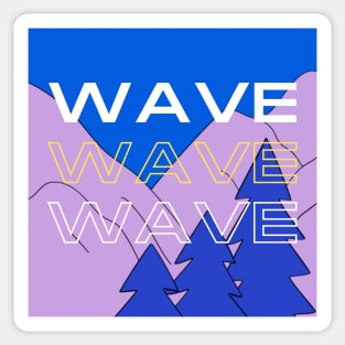 Triple Wavy Waved Sticker